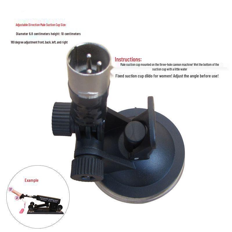Spine-Shaped Deformable Extension Rod with Three-Hole Suction Cup, Connectors, and Accessories: Unisex Adult Toy