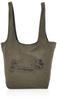 Sifre Foldable Eco Mickey Letter Stamp Khaki Bag, Mouse, ECO0122, DN17,