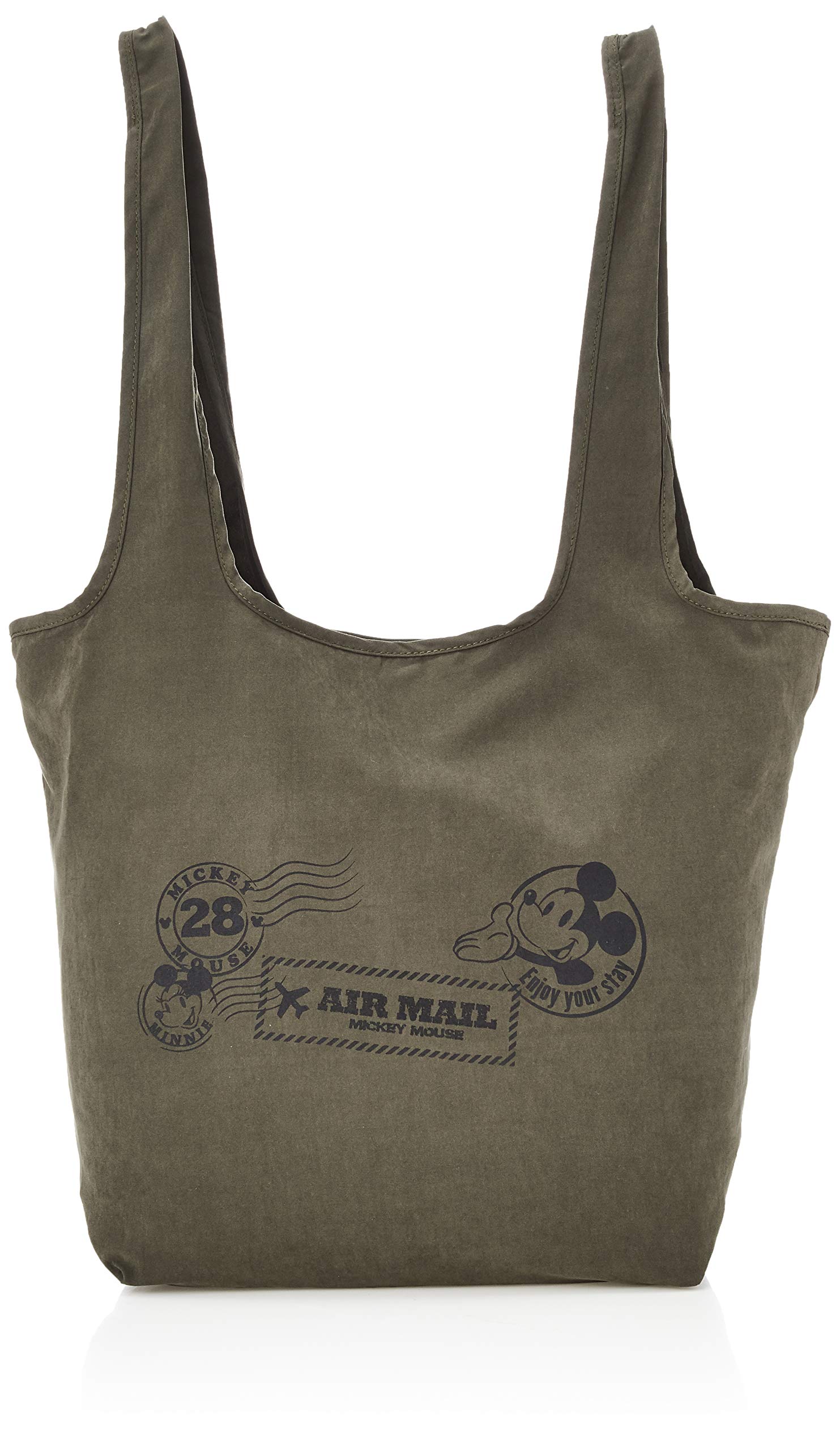 

Sifre Foldable Eco Mickey Letter Stamp Khaki Bag, Mouse, ECO0122, DN17,