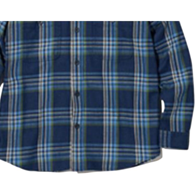 Uniqlo Plaid Long Sleeve Shirt Unisex Shirts Dark-Blue 453053-68