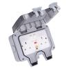 Outdoor Waterproof Socket Wall Electrical Outlets IP66 Weatherproof Box 2 Gang UK Style 250V