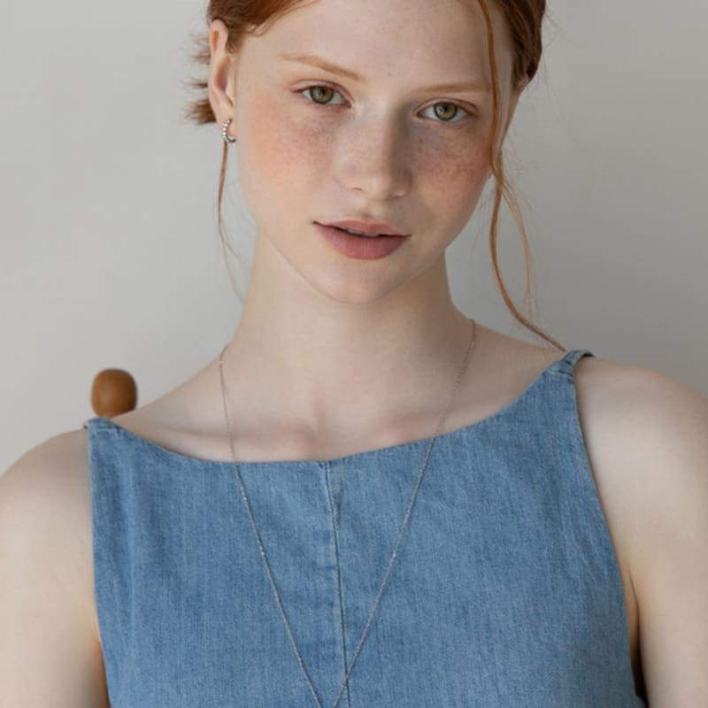 Tatiana (925 Silver) Claire Cross Pendant Long Necklace NZ2487