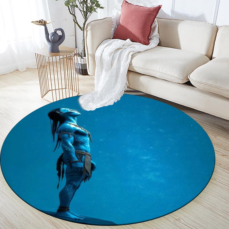 Avatar pattern round rug,Carpet Rug for Living Room Bedroom Playroom ,Non-slip Floor Mat,Holiday Gifts and Birthday Gifts.