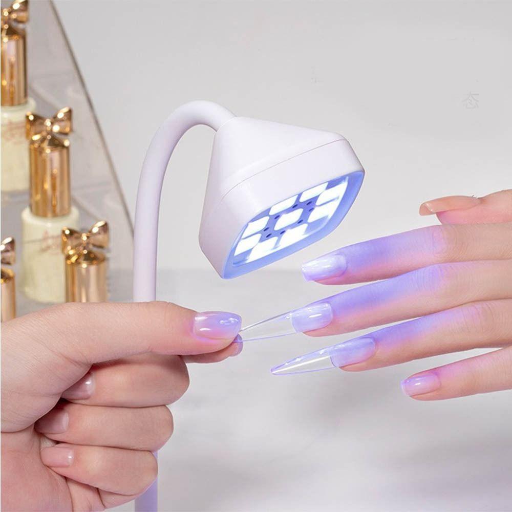 9LED Desktop Nail Lamp 360° Bendable Nail Dryer Light Automatic Sensing UV Curing Light  Gel Polish