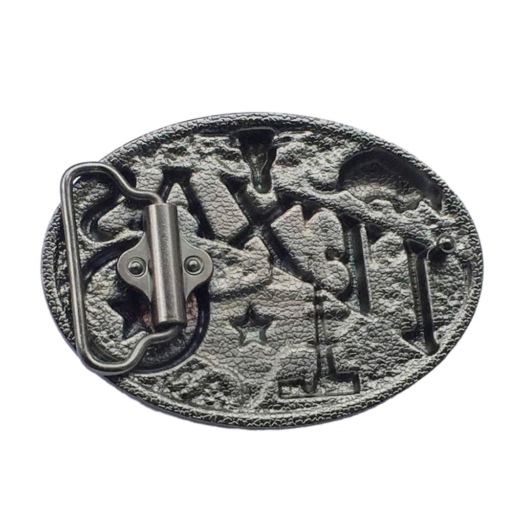 Vintage kovová přezka na opasek s reliéfním vzorem Delikátní přezka na opasek DIY Doplňky pro pas Západní kovbojský Rockový styl