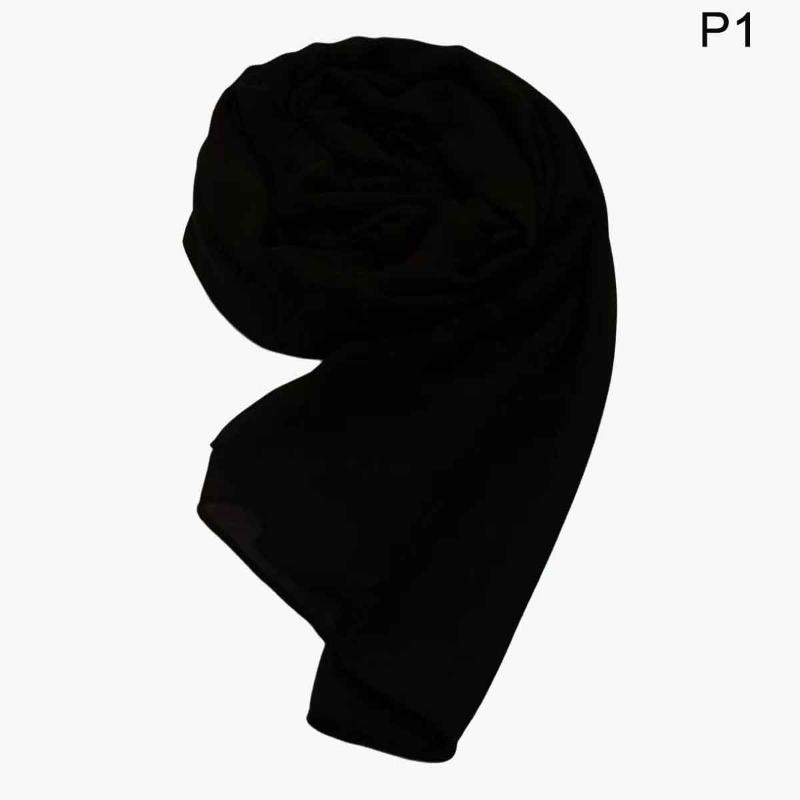 Ramadan Muslim Chiffon Hijabs For Woman Plain Color Headscarf Long Shawl Scarf Thin Breathable Sunscreen Head Wrap Hijabs Scarf
