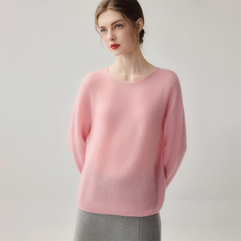 Lekasha Women's Cashmere Goat Wool Loose Knit Sweater