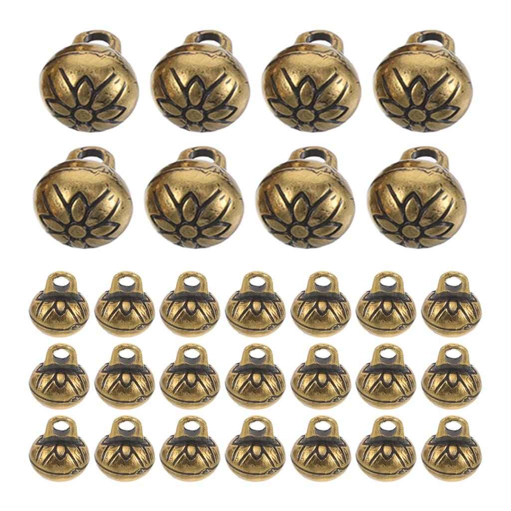 50Pcs Vintage Round Chinese Cheongsam Buttons Classic Metal Sewing Buttons for Hanfu Dress Wedding Accessories Style