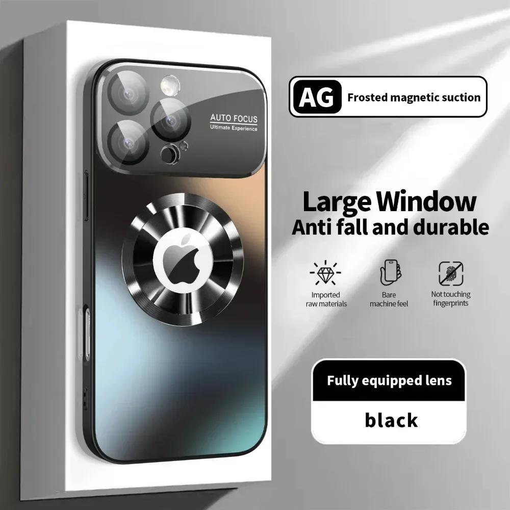Luxus AG Matt Frosted Magnetische Handyhülle Für iPhone 17 16 15 14 13 12 11 Pro Max Magsafe Kabelloses Laden Vollständiger Objektivschutz Abdeckung