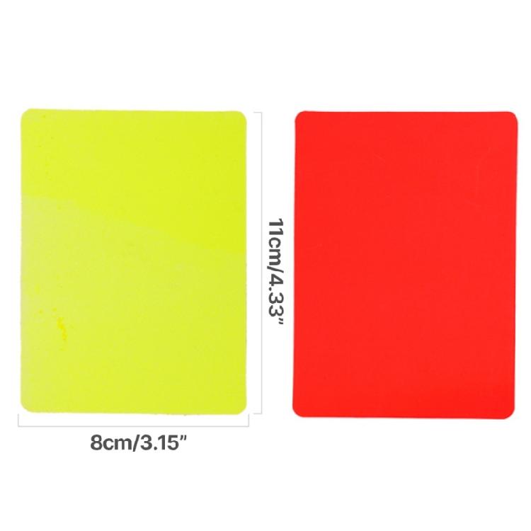 Redness Yellow Referee Penalty Cards Soccer Card Football Game Referee Card