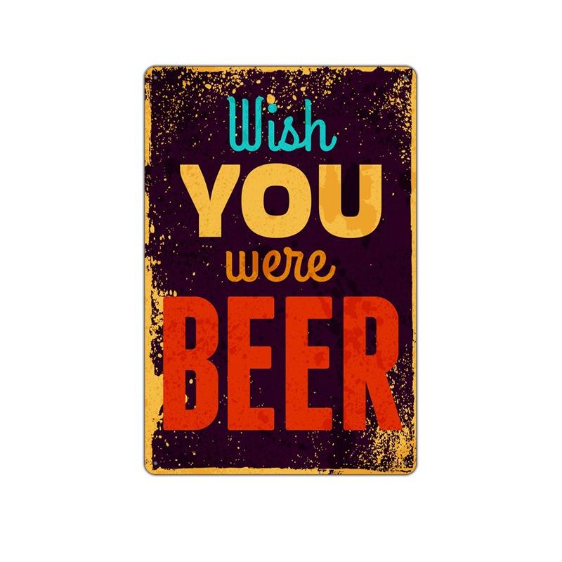 Metal Tin Sign Poster Beer Tin Sign Metal Plaque Poster for Bar Club Wall Decor Retro Home Bedroom Vintage Wall Plate Pendant
