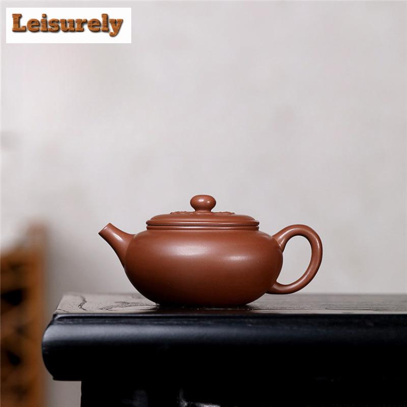 140ml Estetické Yixing Kanvičky z Fialovej Hliny Slávni Umelci Ručne Vyrábaná Krása Hrnček Surová Ruda Fialová Blato Kanvica Zisha Čajová Súprava Potreby