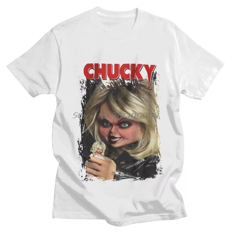 Childs Play TShirt Graphic Horror Movie Tiffany Bride Of Chucky Tshirt Hip Hop T Shirt Cotton Tee Tops Harajuku Streetwear