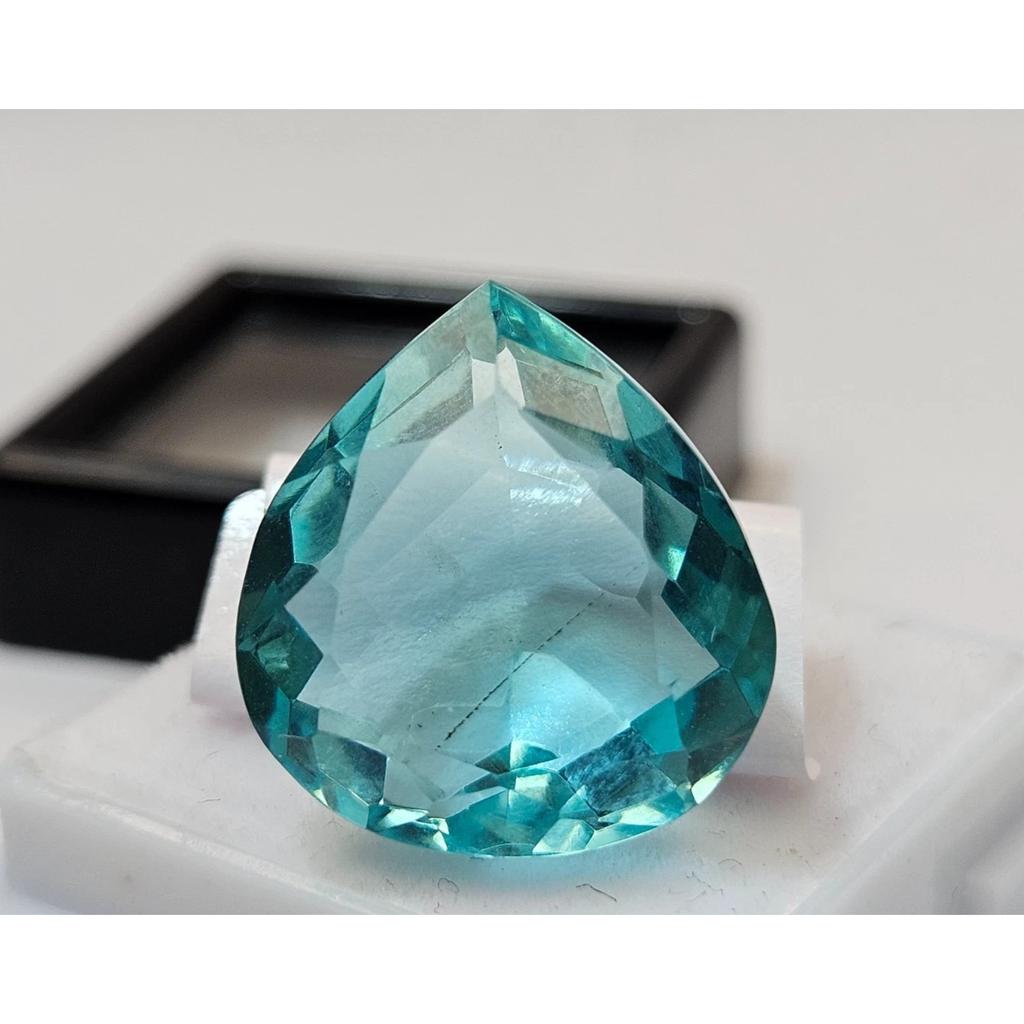 12+ Ct Natural Swiss Blue Aquamarine Pear Cut Beautiful Loose Gemstone