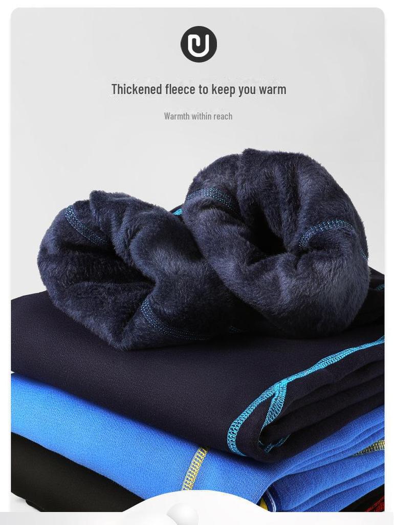 Men's Thick Fleece Lined Winter-Autumn Cotton Wool Leggings