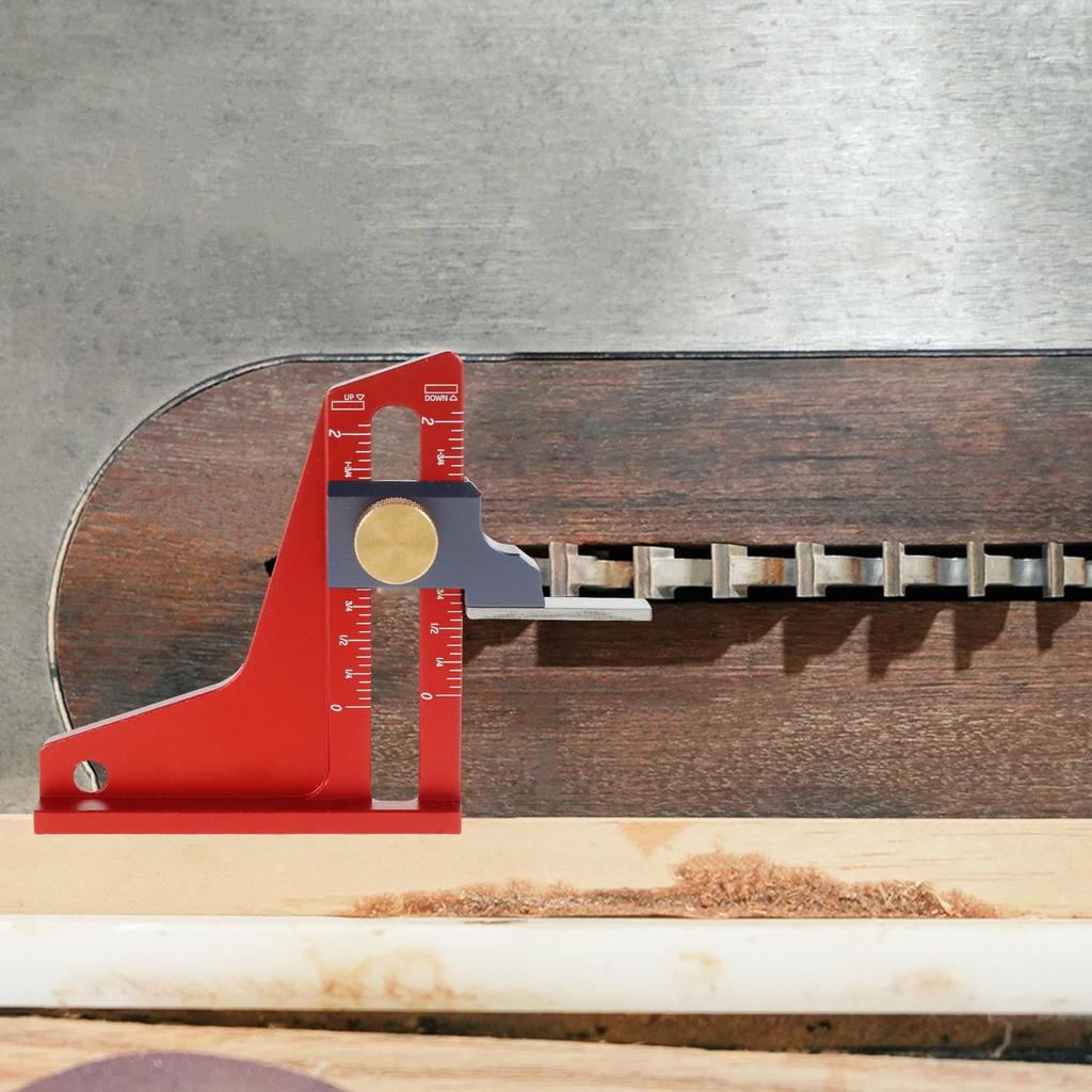 CNC Aluminum Alloy Table Saw Ruler with Magnetic Height Gauge Precision Depth Measuring Tool for Circular Saw Router