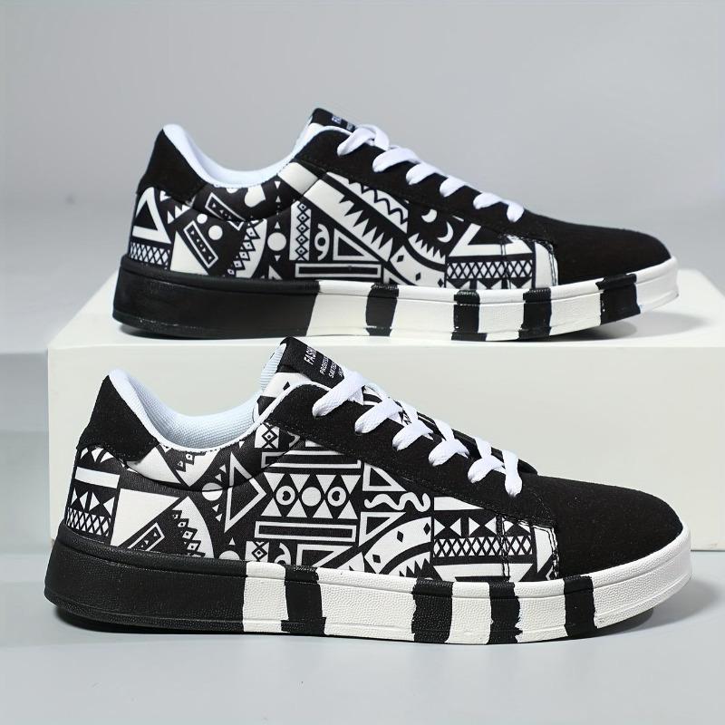 Trendige Graffiti-Skateschuhe für Herren – leichte, atmungsaktive, rutschfeste, bequeme Sneakers mit Plateausohle