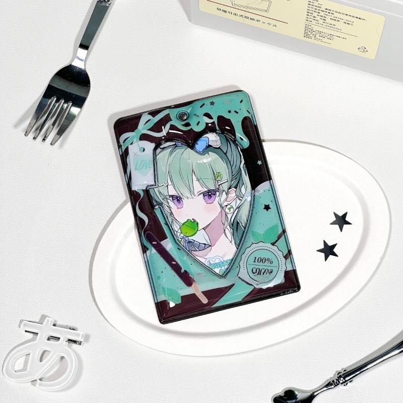 Älska Choklad PVC-Korthållare med Kedja 3 Tum Kpop Fotokortsfickor Kreativ Fotoram Skyddsfodral Kawaii Gåvor 2025