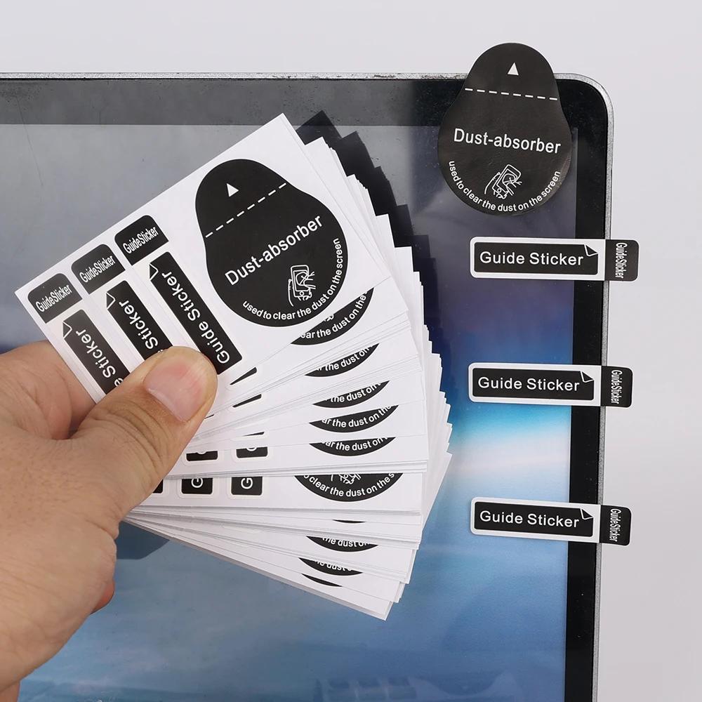 50PCS Dedust Absorber Sticker Cleaners Cleaning Tool for Watch Cellphone Computer Screen Protector Dust Removal Stickers