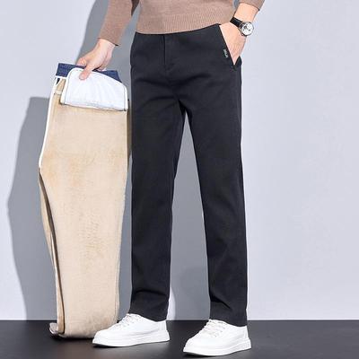 Herren Hochwertige Lyocell Luxus Dicke Elastische Samt Casual Gerade Hose