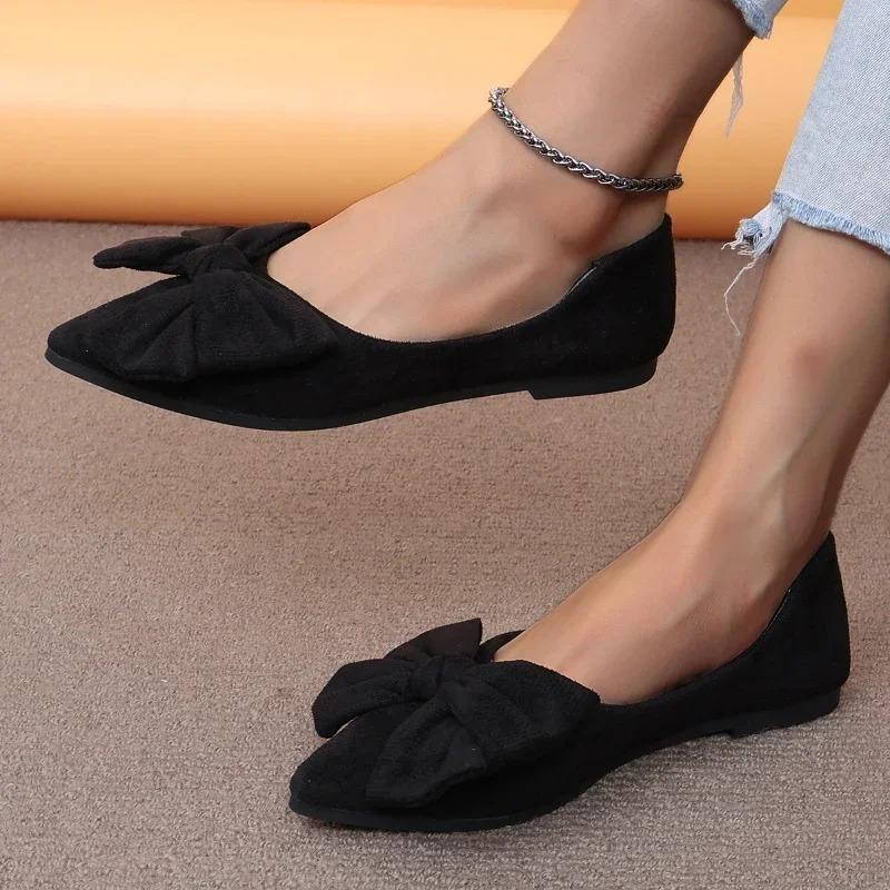 Summer Pointed Toe Shallow Mouth Breathable Comfortable Casual Flat Shoes Wear Resistant Non Slip Women's Loafers