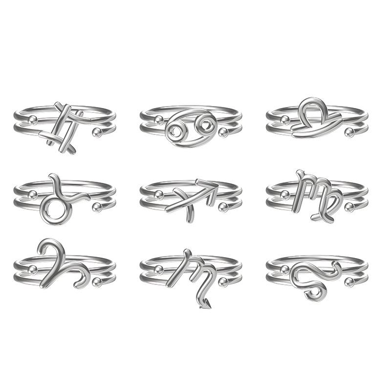 Banyan Tree S925 Silver Double-Layer Zodiac Ring: Elegant, Unisex, Trendy Index Finger Accessory