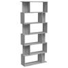 VidaXL Bookcase-Room Divider Sonoma Grey 80x24x192 Cm Engineered Wood 816060
