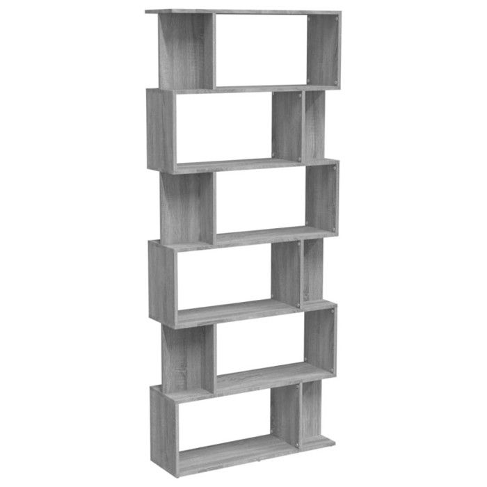 VidaXL Bookcase-Room Divider Sonoma Grey 80x24x192 Cm Engineered Wood 816060