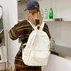 Schoolbag Korean Version Niche Design Solid Color Backpack Large Capacity Casual Versatile Travel Backpack High Value Student Schoolbag