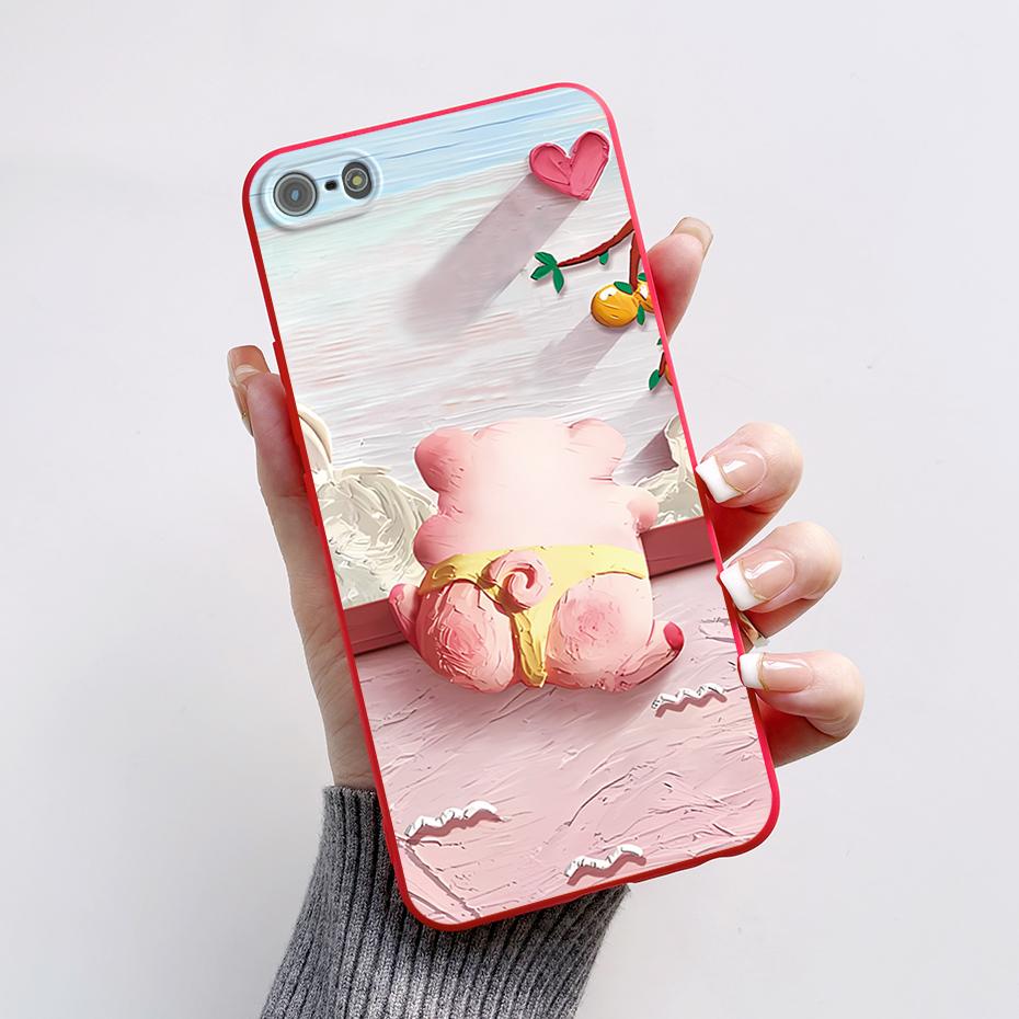 Für iPhone 5 5s SE Hülle Niedliche Kaninchen Panda Hülle Weiche Silikon Handyhülle Für iPhone SE 2020 2022 iPhone5 iPhoneSE Fundas Bumper