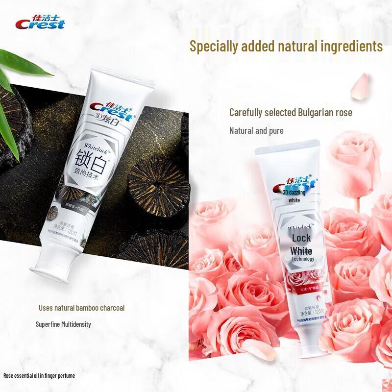 Crest Whitening Toothpaste with Rose Mineral Salt