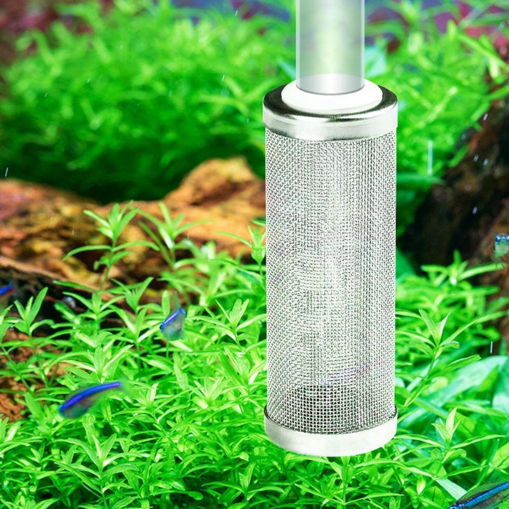 

Stainless Steel Aquarium Inflow Inlet Filter Water Inlet Case Filter Mesh for Aquarium Accessories White-12mm