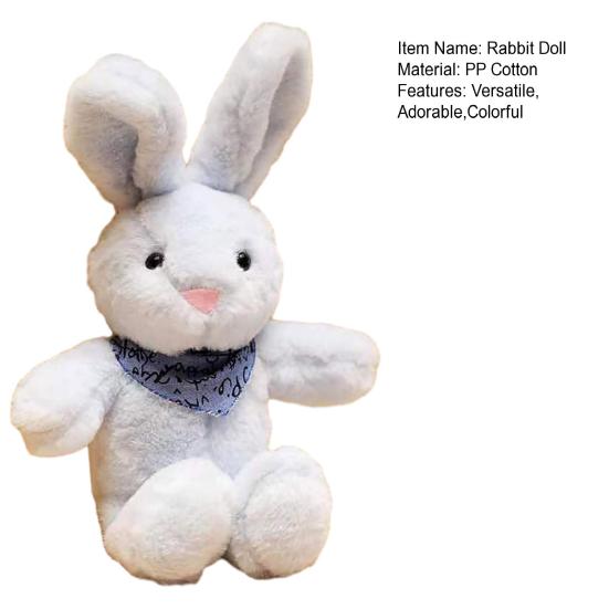 Rabbit Doll Plush Soft Stuffed Animal with Detachable Knitted Sweater Cute Lop-Ear Healing