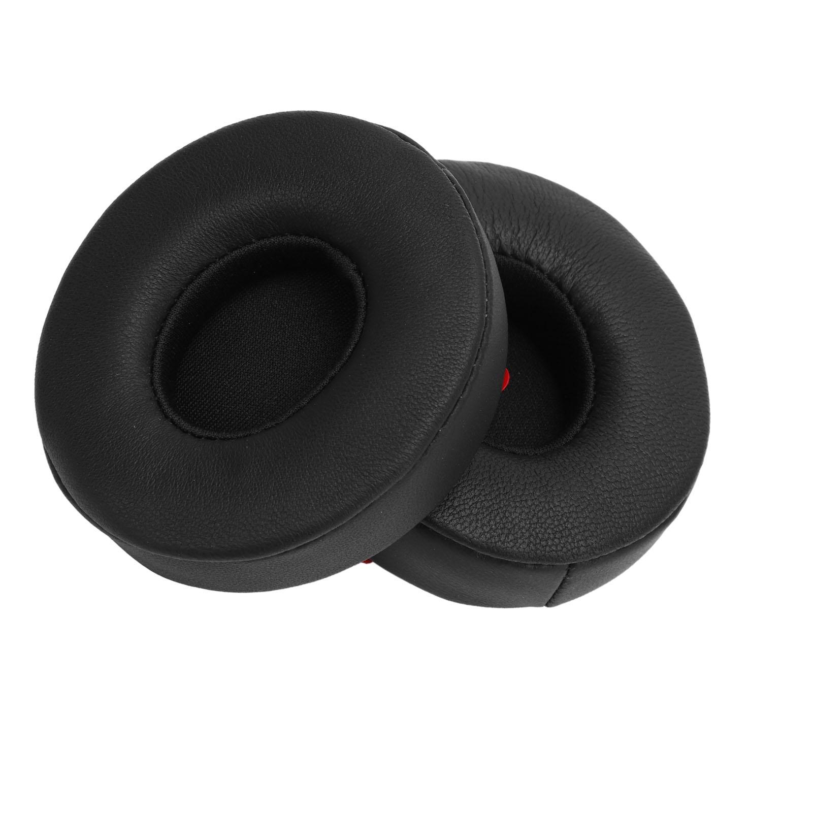 

Headphone Ear Pads Noise Isolation Memory Foam Sheepskin Leather On Ear Headset Ear Cushions for чёрный