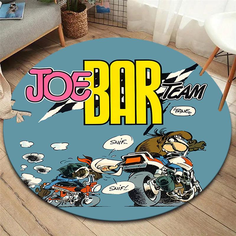 

joebar Round Area Rug,Carpet Rug for Living Room Bedroom Sofa Playroom Decor,Non-slip Floor Mat 80cmx80cm