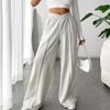 Women's Loose Casual Trousers, Comfortable Home Pants, Solid Color Casual Wide-leg Sports Pants 822