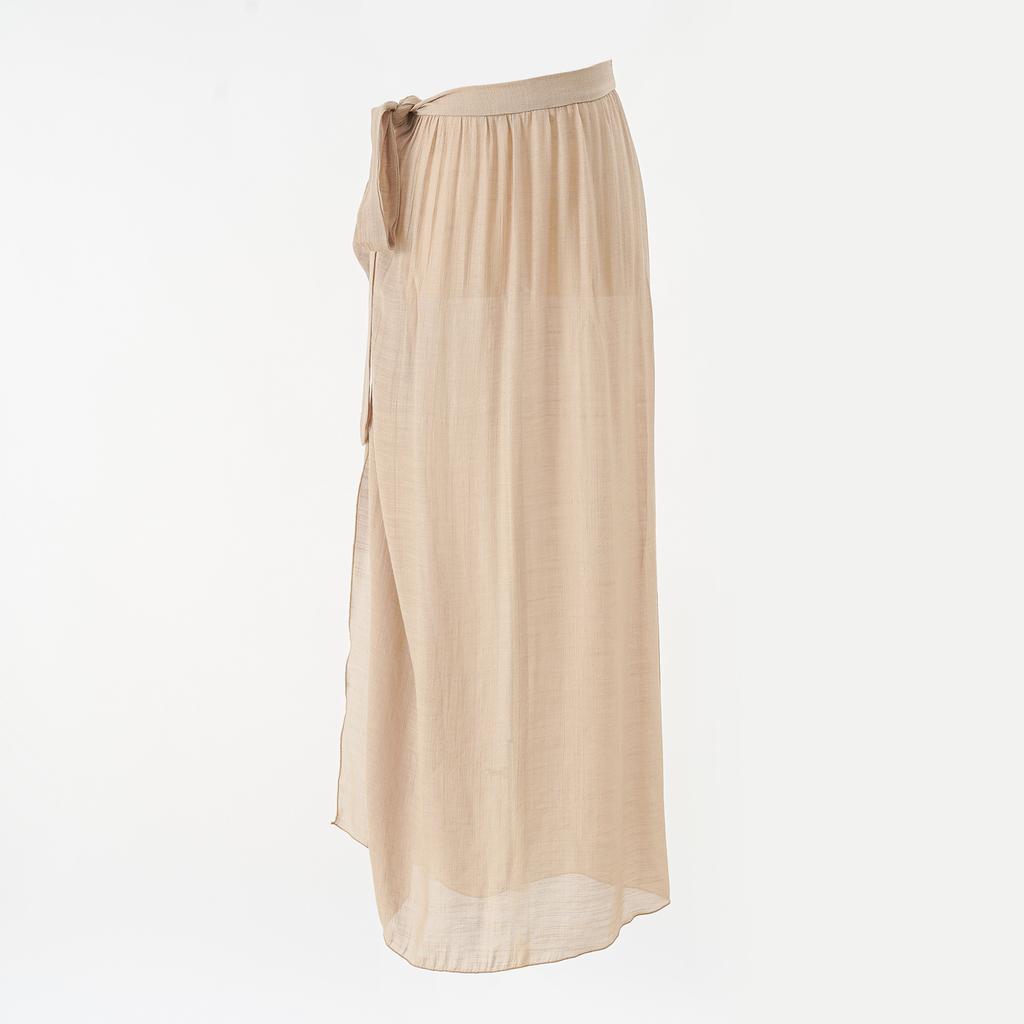 New Summer European And American Style Leopard Print Beach Vacation Chiffon Tie-Dye Lace-Up Beach Wrap Skirt