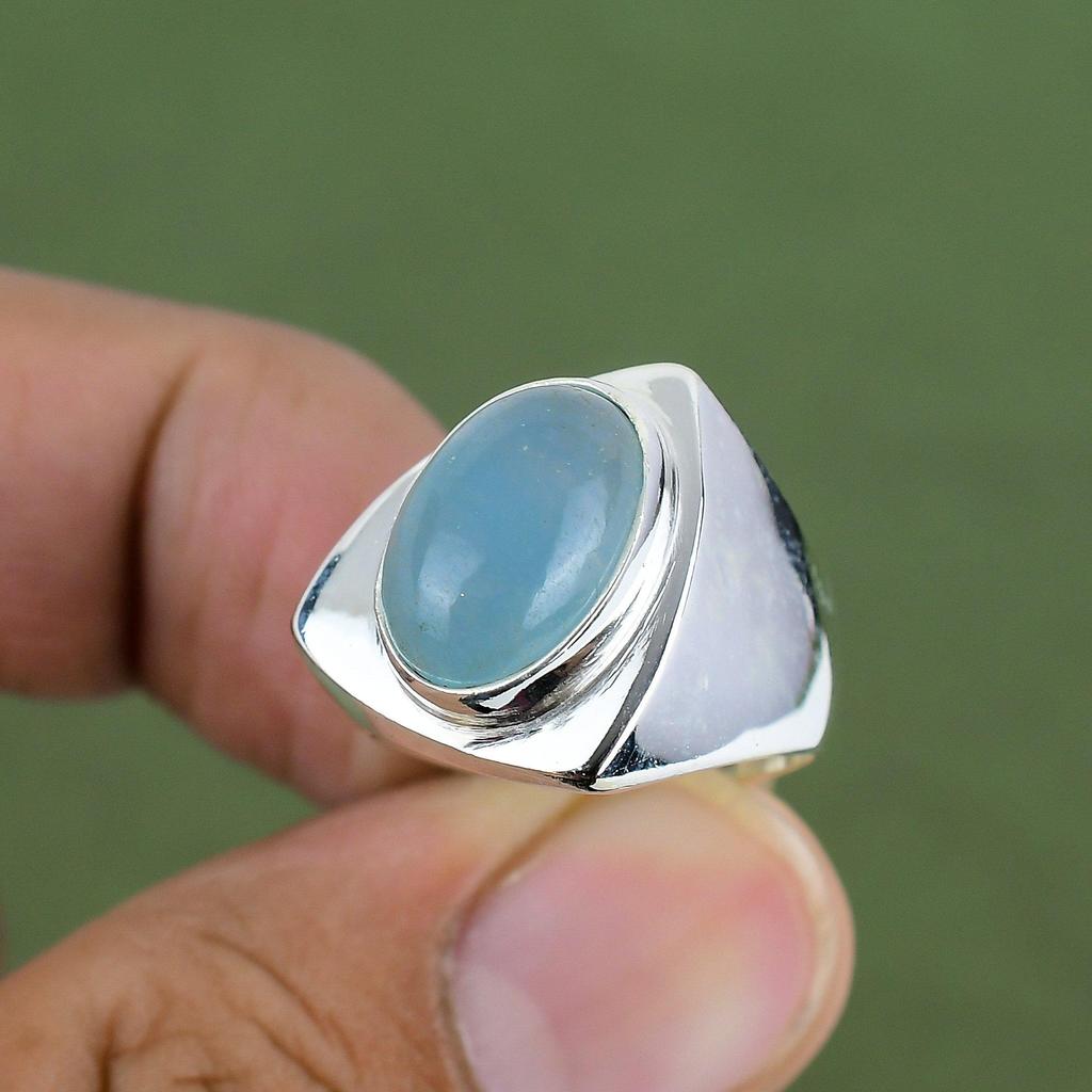 Aquamarine Ring 925 Sterling Silver Ring Unique Gemstone Ring Handmade Ethnic Ring Aquamarine Jewelry Engagement Gift Available In Ring Size
