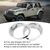 1 Pair Car Front Headlight Lamp Cover Trim Fit for Jeep Wrangler 20072017Bright Color