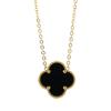 Inlaid Rhinestone Women's Pendant Titanium Steel Four-Leaf Clover Double-Sided Necklace Temperament Hundred Matching Collarbone Chain