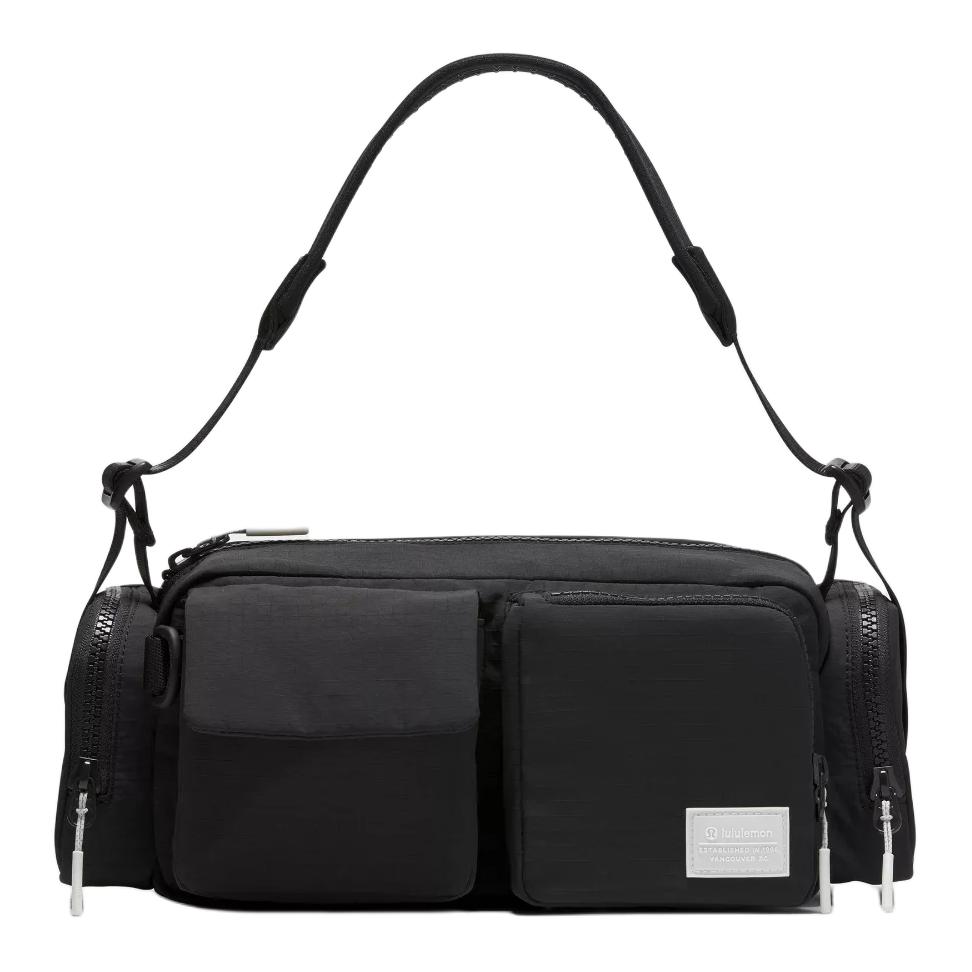 Lululemon 3.5L Adjustable Strap Zipper Closure Nylon Shoulder Bag Women Shoulder Bag Black LW9GB6S-8664 Black