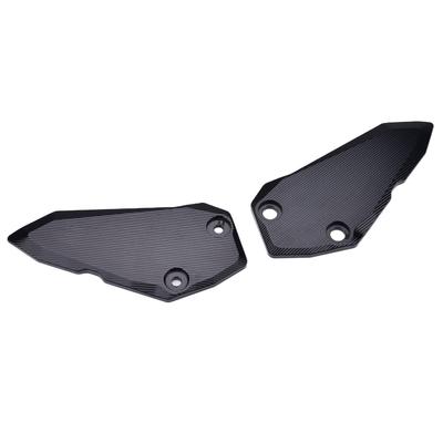 LEDISHUN Footpeg Heel Plate Guard Protector Footpegs for Kawasaki ZX-25R (2020-2023), ZX-4R, ZX-4RR (2023+) (Black)