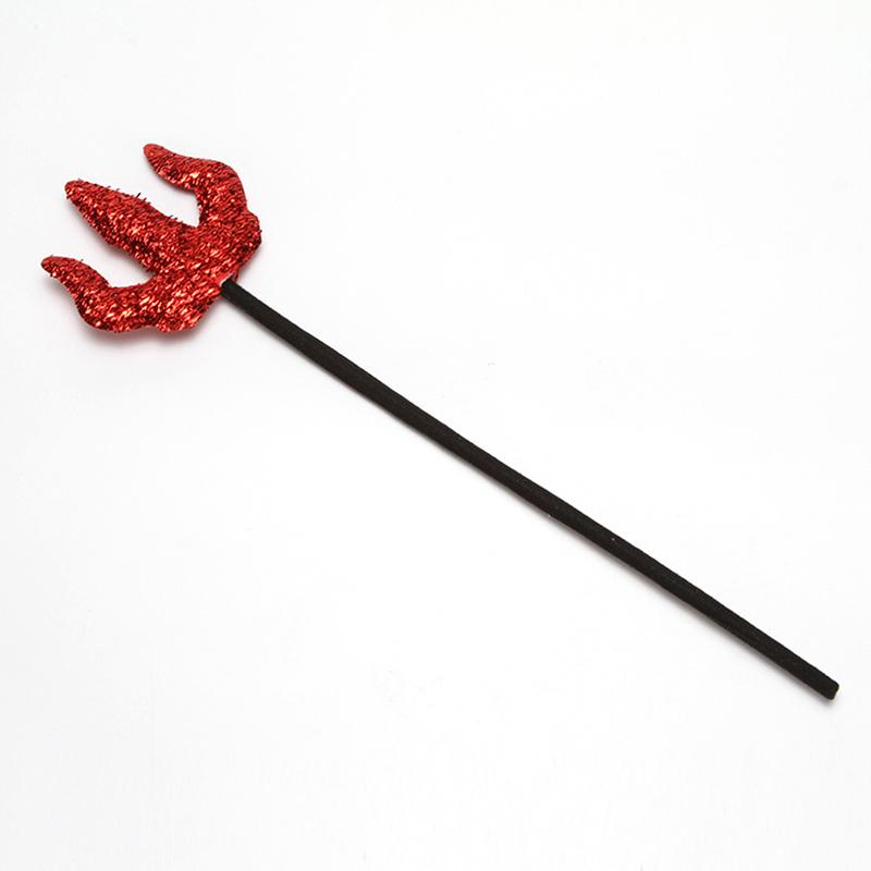 

2 шт./компл. Хэллоуин Рог быка повязка на голову вилка набор реквизит для костюма вечеринки дьявол костыли косплей демон смешной красный головной убор украшение 2pcs