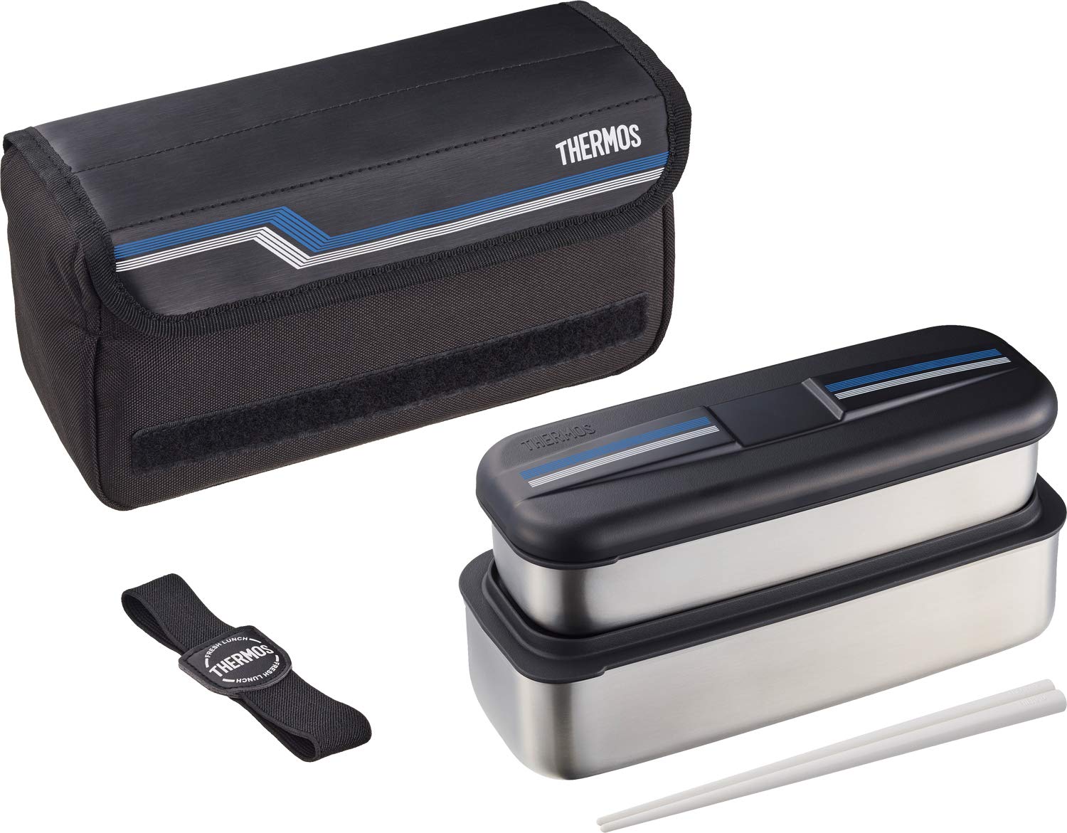 

Термос Ланч-бокс из нержавеющей стали Fresh Lunch Line, 1100 мл, Черный, DSD-1104W, L-BK