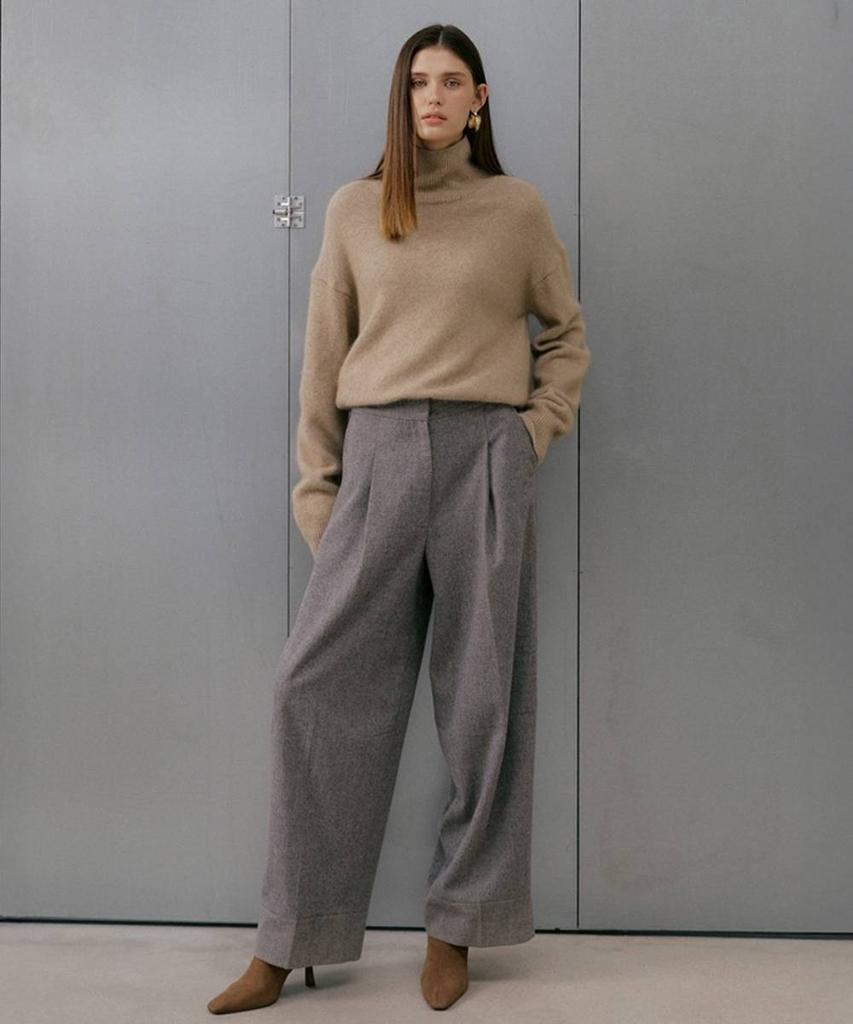 Baniseunyuyog Fw Summon Wool Wide Pants Gray