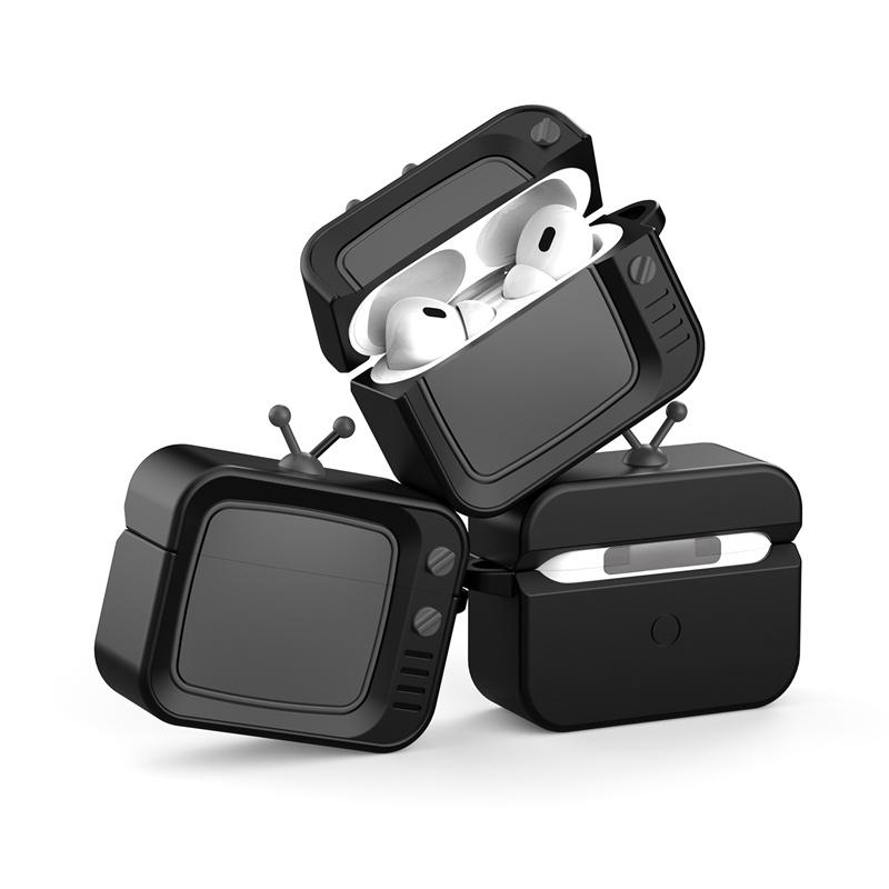 Retro TV Case for AirPods Pro 2 Charging Box Wireless Headphone Cover for AirPods 4 Case Cartoon Earphone Case Accessories
