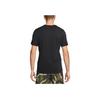 Nike Bedrucktes Karo Rundhals Casual Kurzarm T-Shirt Herren Tops Schwarz FJ7129-010