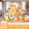 Chiikawa Usagi Birthday Party Decorations - Includes 10 Scene Set, KT Board, Balloons, and Wall Background