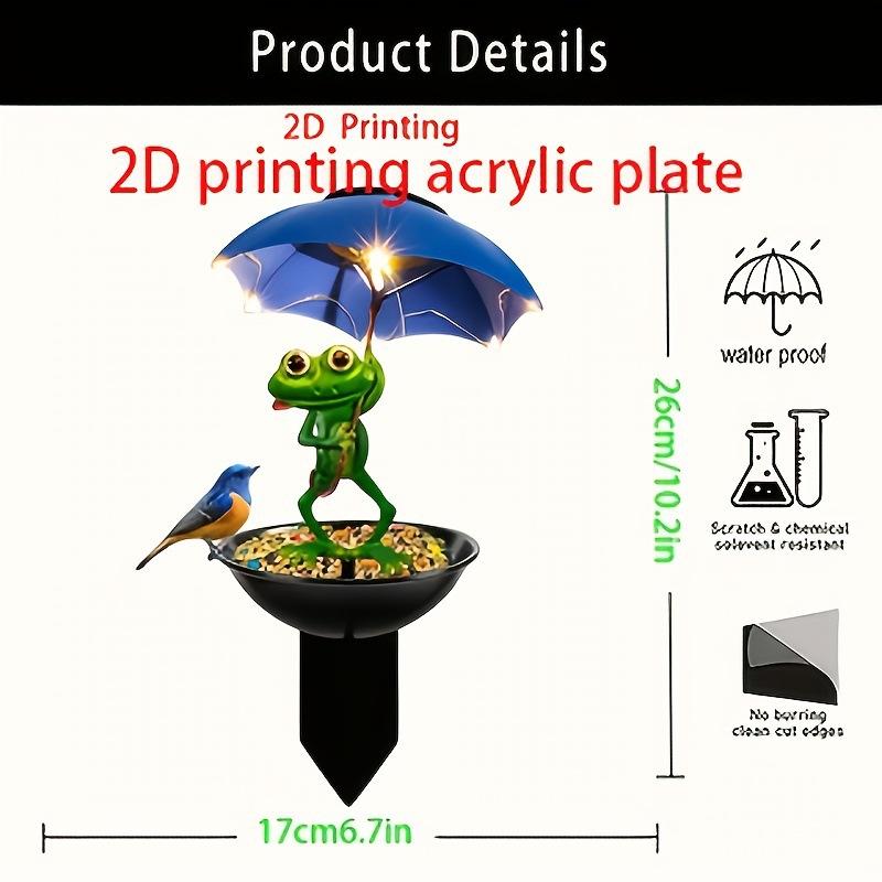 2D Flat, Smiling Frog Is Suitable for Courtyard, Lawn and Gardening/outdoor Accessories/garden Decoration Floor Inserts, Indoor Potted Plants,