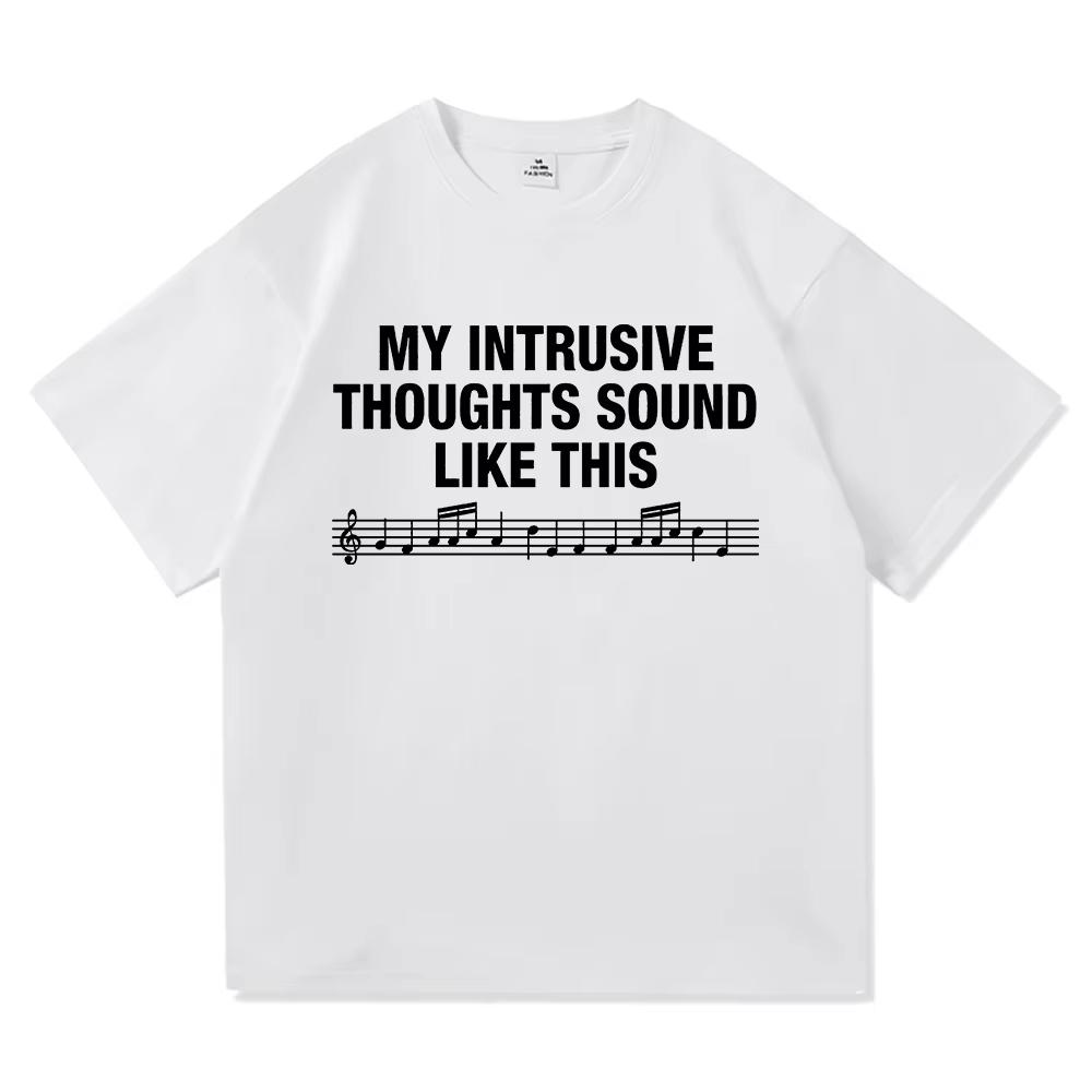 Unisex Letterprint Mijn Opdringerige Gedachten Klinken Zo T-shirt Hoge Kwaliteit Rosala Casual Mode Dagelijkse Top Zomer T-shirt